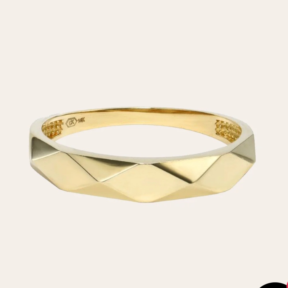 ZOE LEV 14k yellow gold disco ring